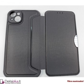 Atverčiamas smūgiams atsparus dėklas - juodas (Apple Iphone 14) Atverčiamas smūgiams atsparus dėklas - juodas (Apple Iphone 14)